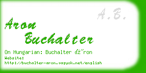 aron buchalter business card